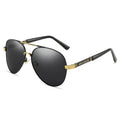 Men's polarised sunglasses with metal frame and dragon phoenix decoration in multiple colour options