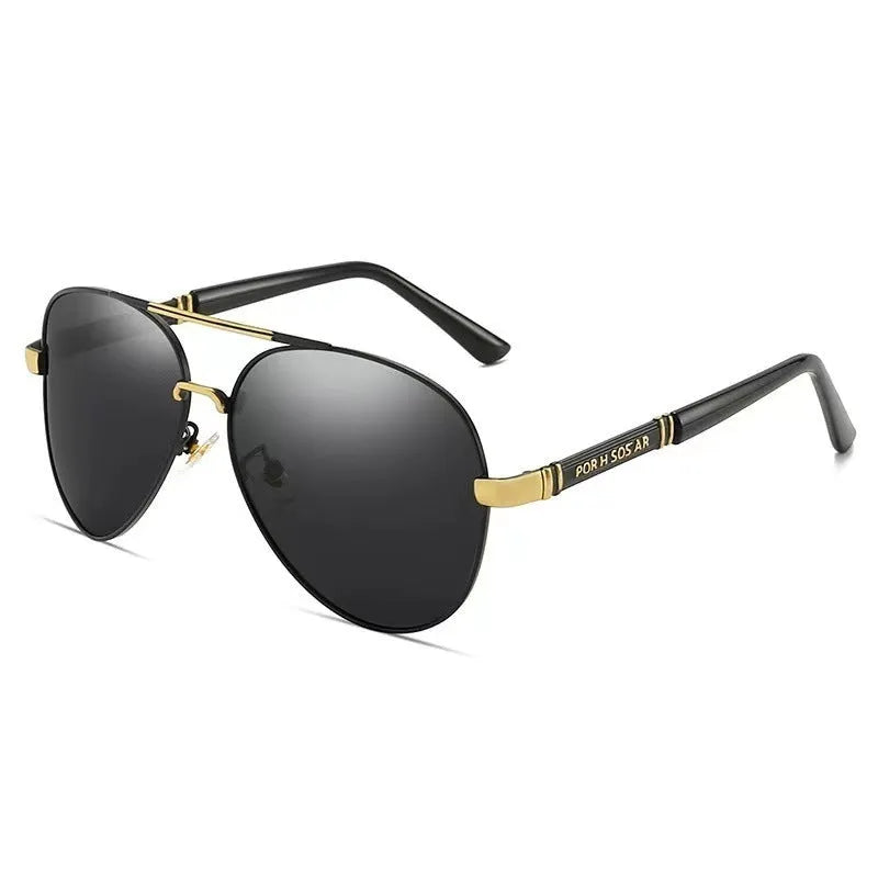 Men's polarised sunglasses with metal frame and dragon phoenix decoration in multiple colour options