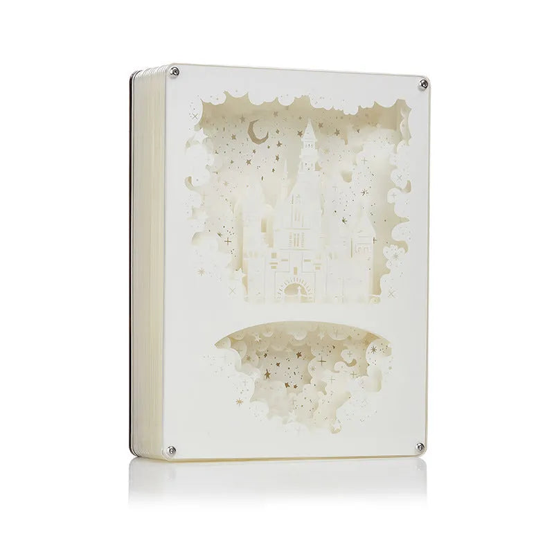 USB bedside night light with paper carving design and remote control