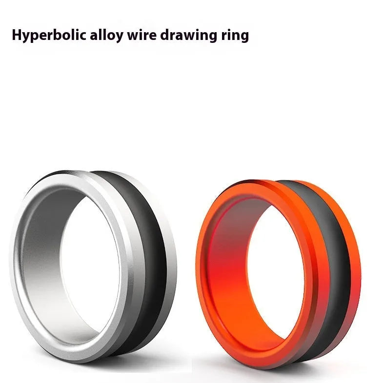 Orange and silver alloy fishing hand guard pull loop tool with a non-slip grip.