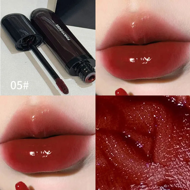 Black Shiny Makeup Mirror Lip Lacquer tube in one of six Black Citrus shades