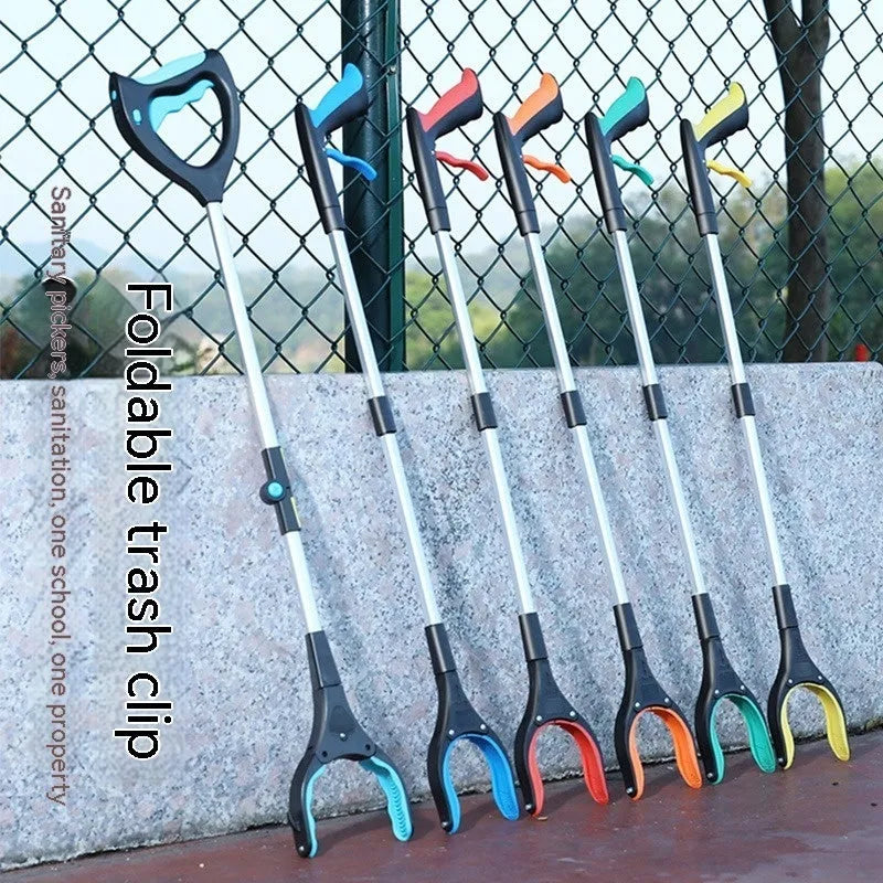 Blue plastic and aluminium alloy trash folder clip pliers for organising materials.