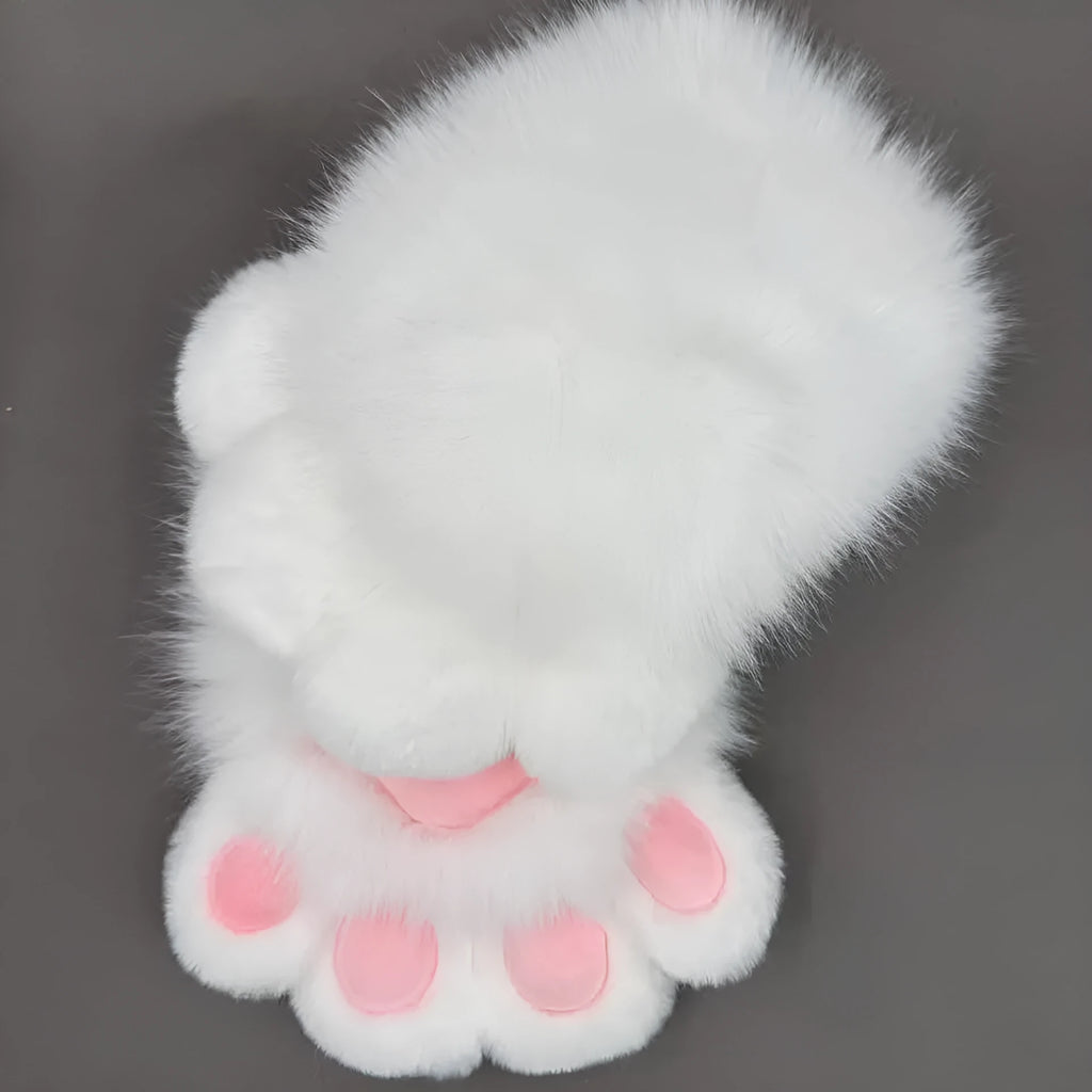 Colourful nylon animal claw cosplay gloves in multiple colour options on a hand