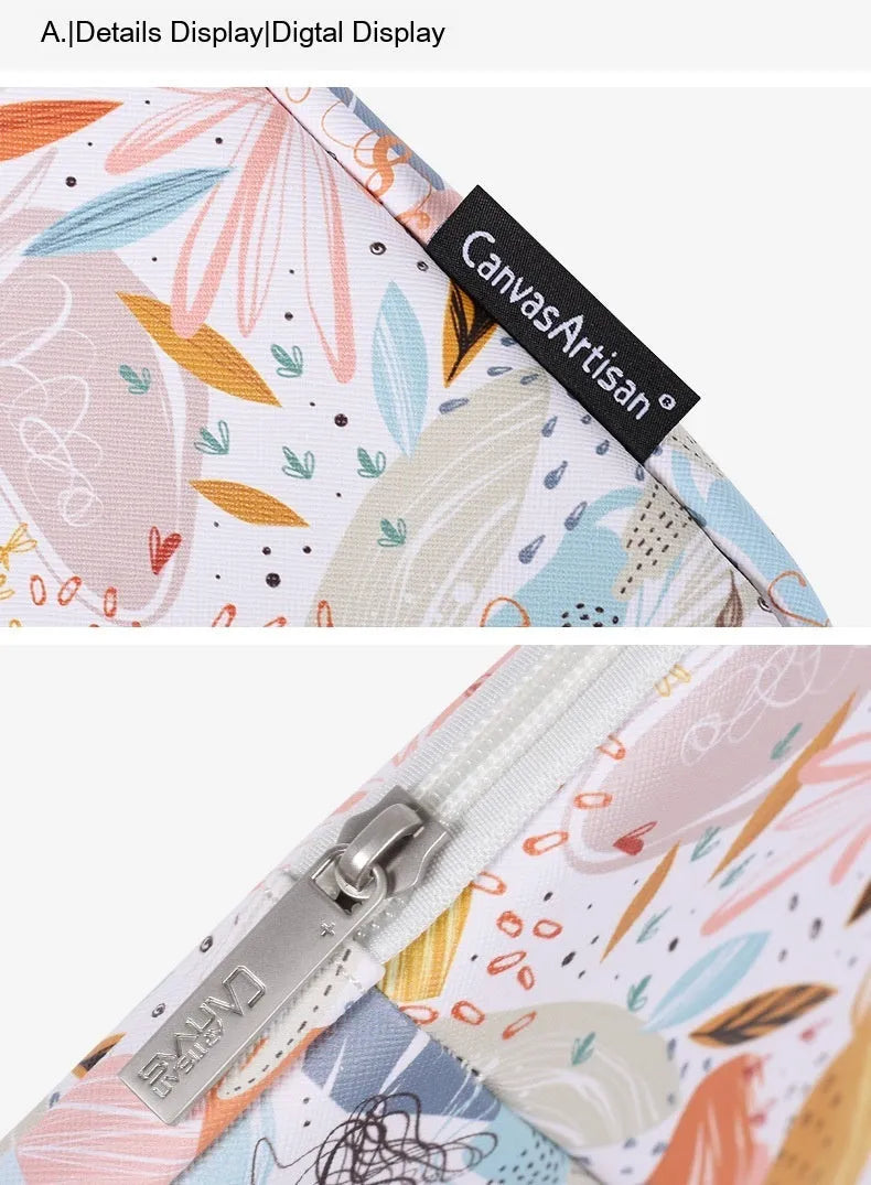 White waterproof PU leather laptop sleeve for 11 to 15 inch computers on a table.