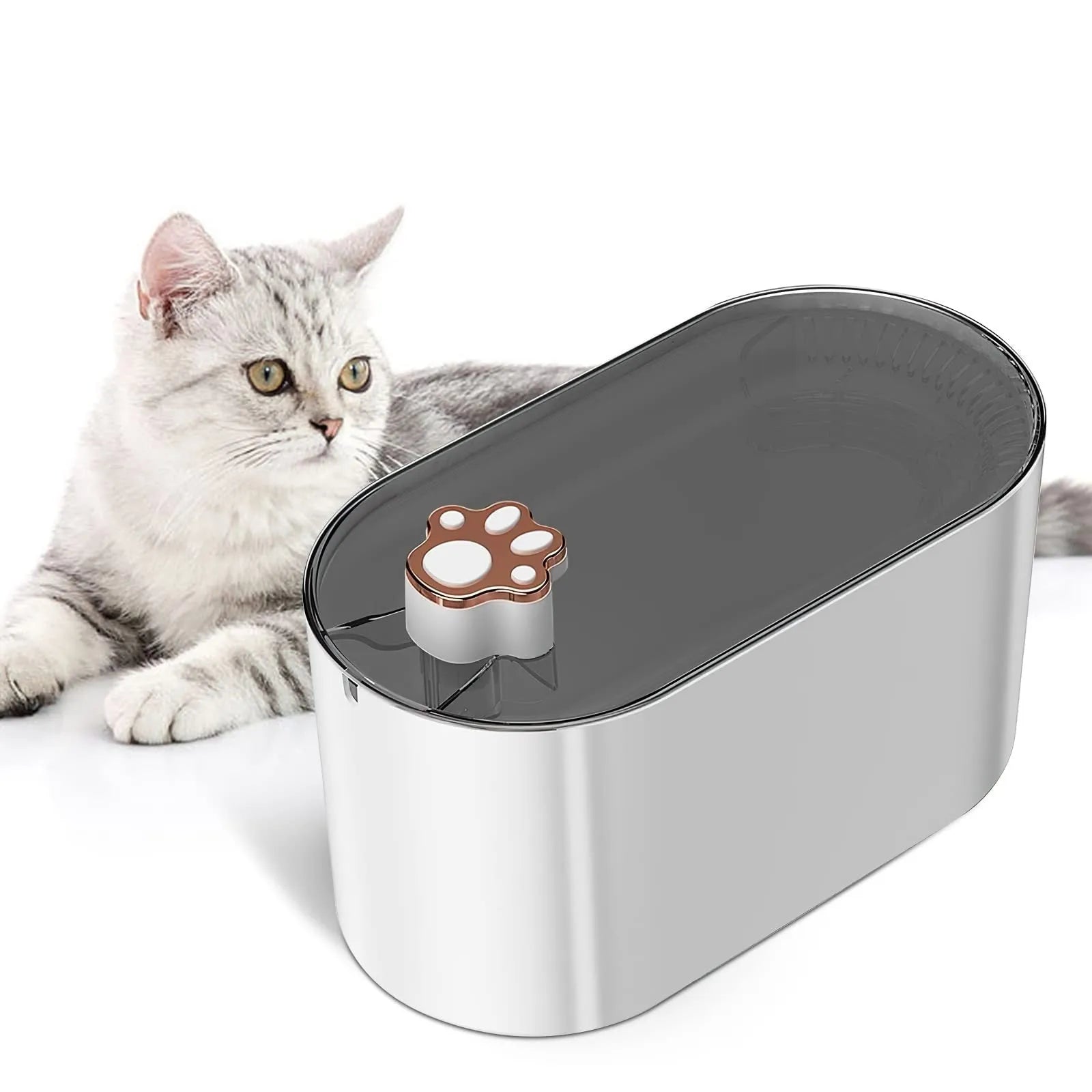 Berlin blue pet water fountain with triple filter and LED indicator light
