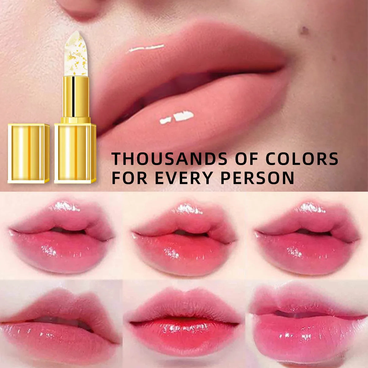 Anti-smudge gilding warm colour-changing lipstick in 3.5g size with YB1001 formula