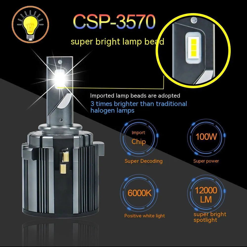 VW Golf 7 LED low beam headlight bulb with aviation aluminium alloy housing
