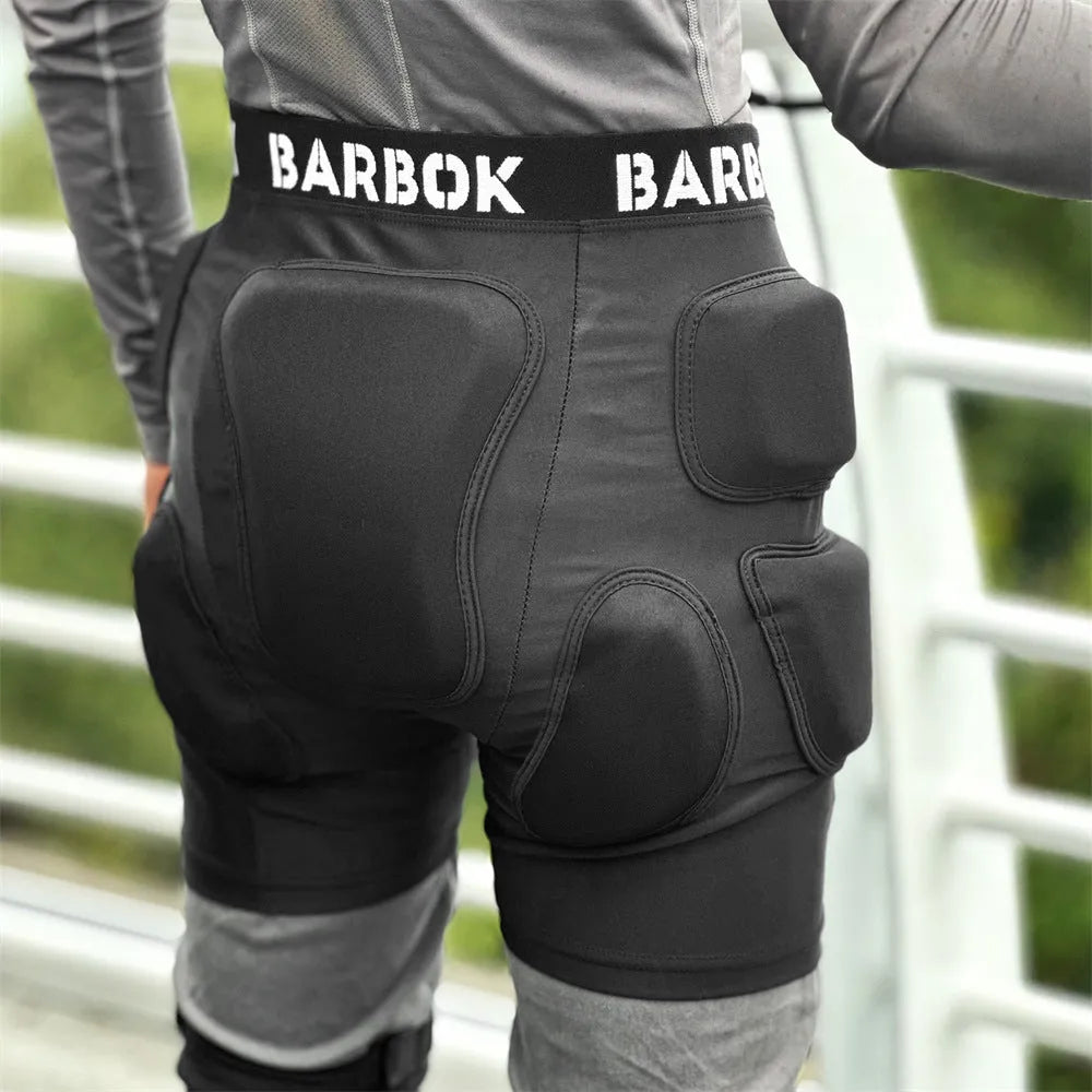 Black adjustable hip pad with NBR padding for roller skating and skateboarding protection