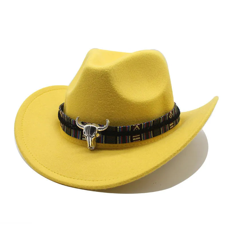 Western-style cowboy hat with bell crown in multiple colour options including army green, brown, and black