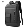 Lightweight Oxford cloth men's backpack in solid colour with sewing line detail.