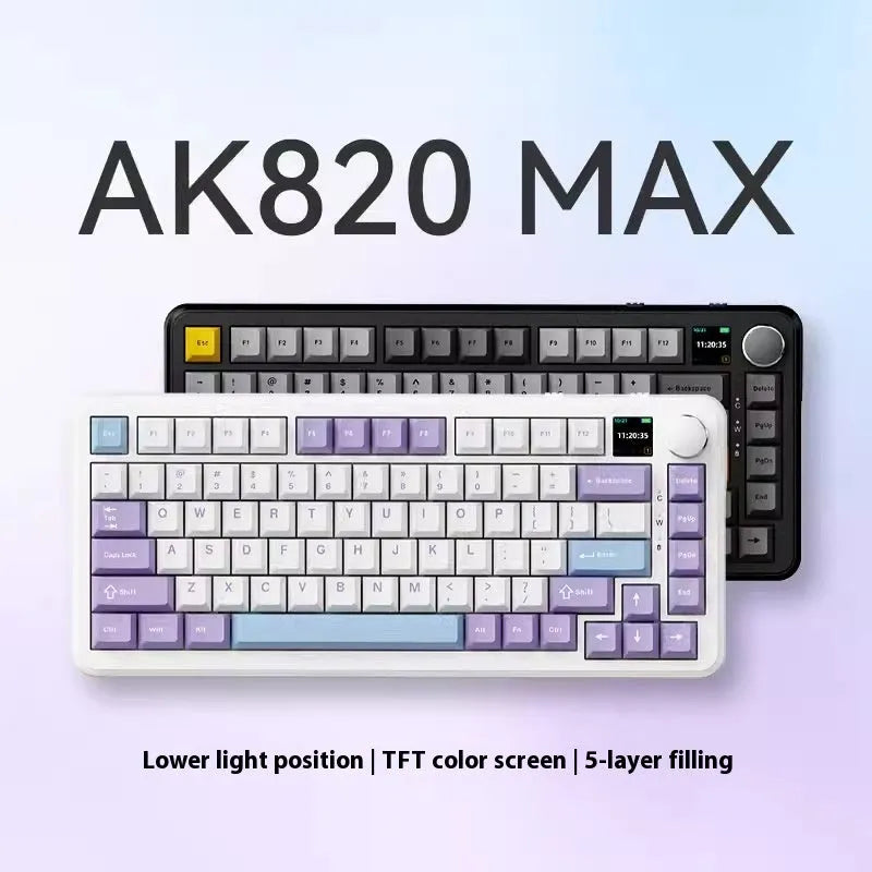 Black, Grey and Yellow three-mode wireless hot-swappable mechanical keyboard with key puller and tools.