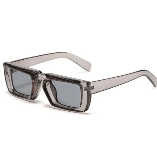 Special-shaped sunglasses with UV400 protection in multiple colour options including black, blue, green and transparent frames