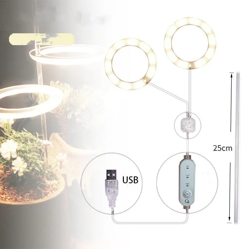 USB LED full spectrum grow light with transparent PC aluminium housing and acrylic stick