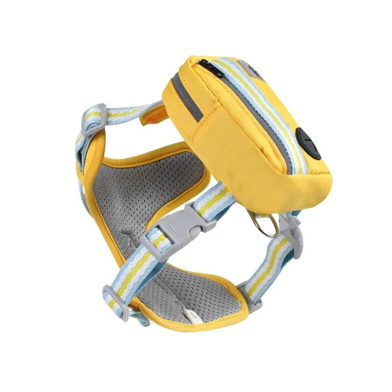 Explosion-proof anti-strangulation pet harness with 1.5 metre traction rope in oxford cloth material