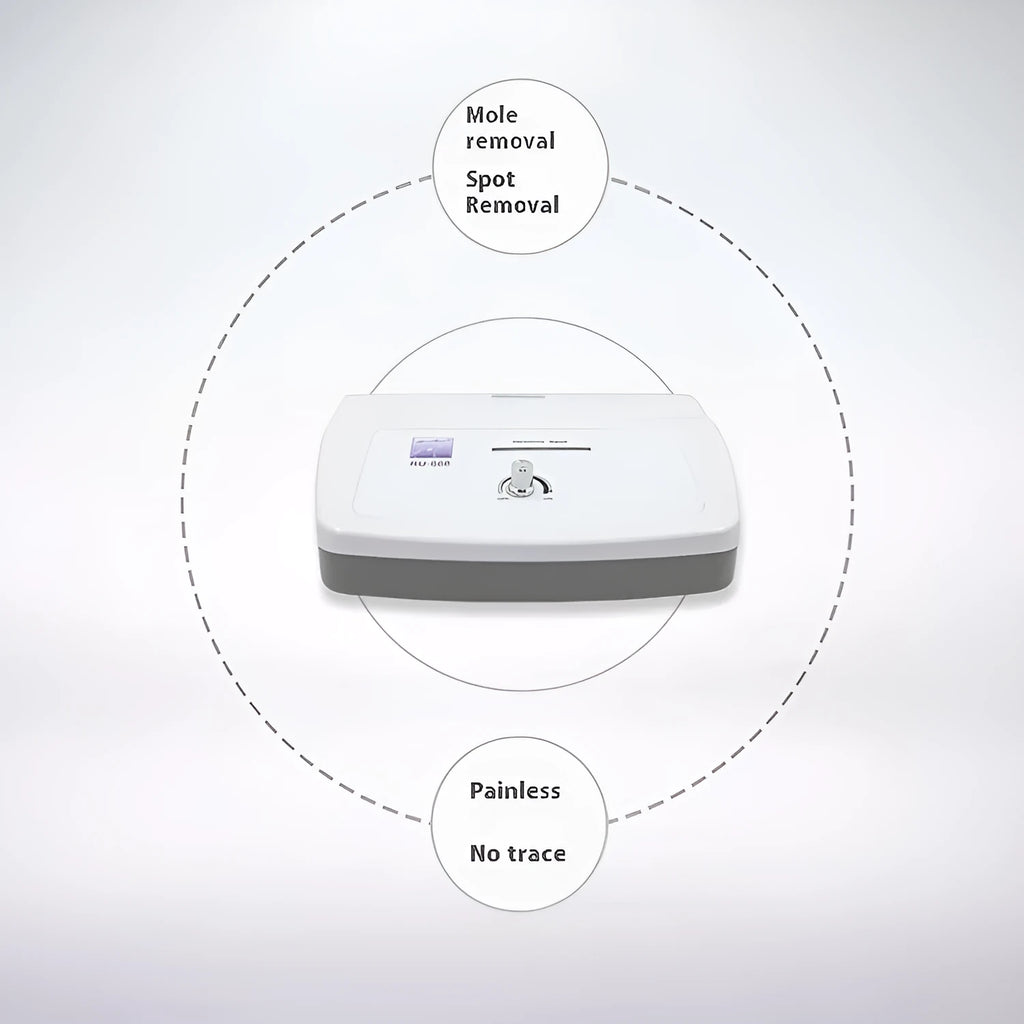 White electronic spot removal pen beauty instrument with multiple power supply plugs