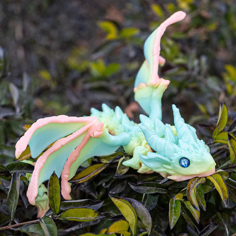 Red gold PLA plastic dragon wings decoration toy with 25cm wingspan for costume accessories