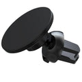 Black aluminium alloy car dashboard magnetic phone holder with air vent clip mounting