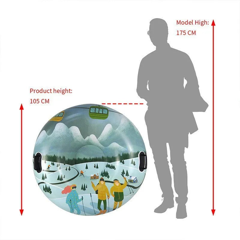 PVC Ski Ring for winter snow play with 29cm diameter in three colour options