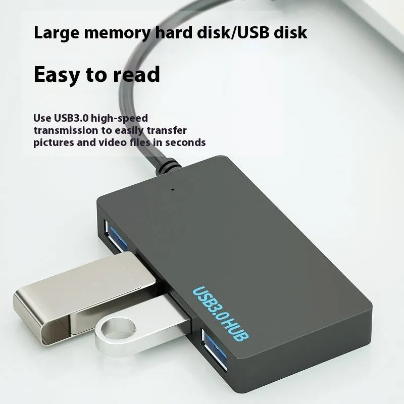 USB extender hub with 20cm cable showing multiple USB ports in pearlescent bag packaging