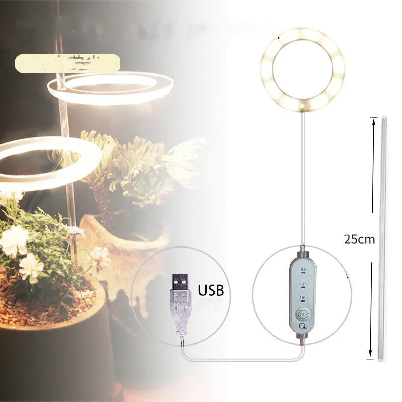 USB LED full spectrum grow light with transparent PC aluminium housing and acrylic stick