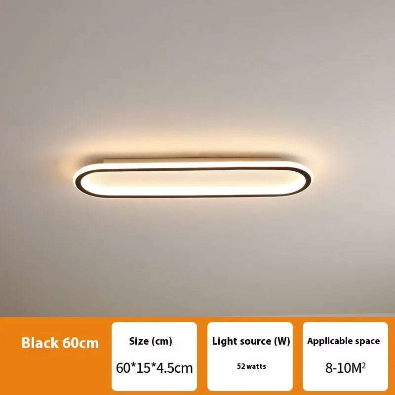 Aluminium strip ceiling lamp with PVC shade in choice of colours and lighting options