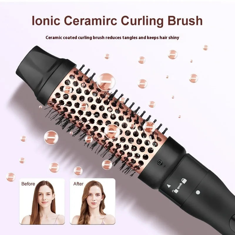 Three-tube water wave hair curler with dual curling and straightening functions on wired AC power