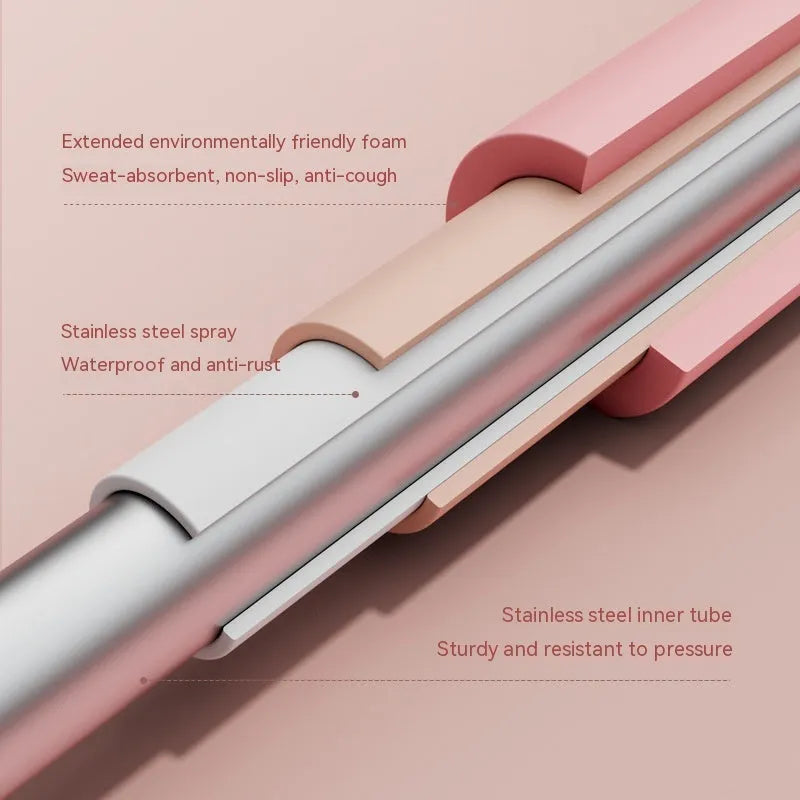 Children's adjustable length open back yoga stick in pink or blue for posture correction
