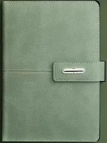 A5 PU leather notebook with wood-free paper in multiple colour options including black, red, green, blue and orange