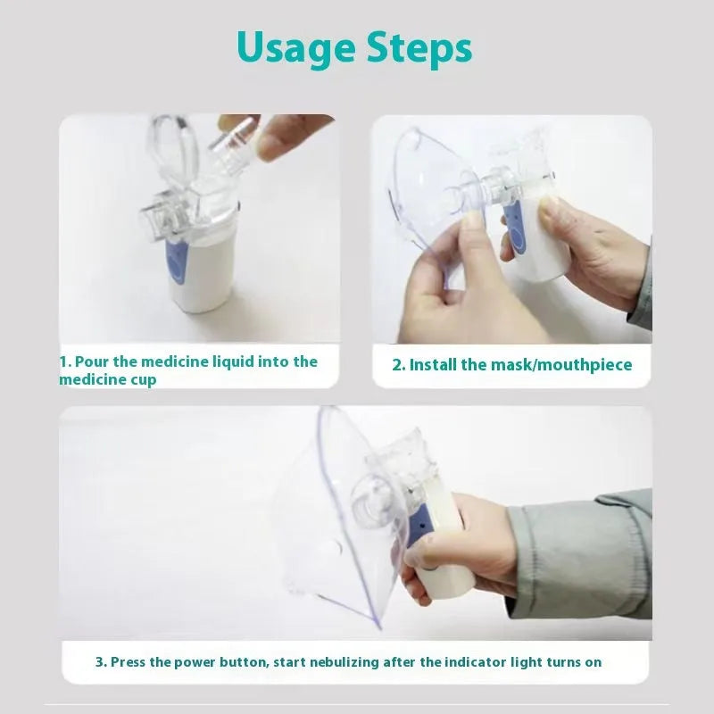 USB handheld nebuliser spray machine with columnar design for household use