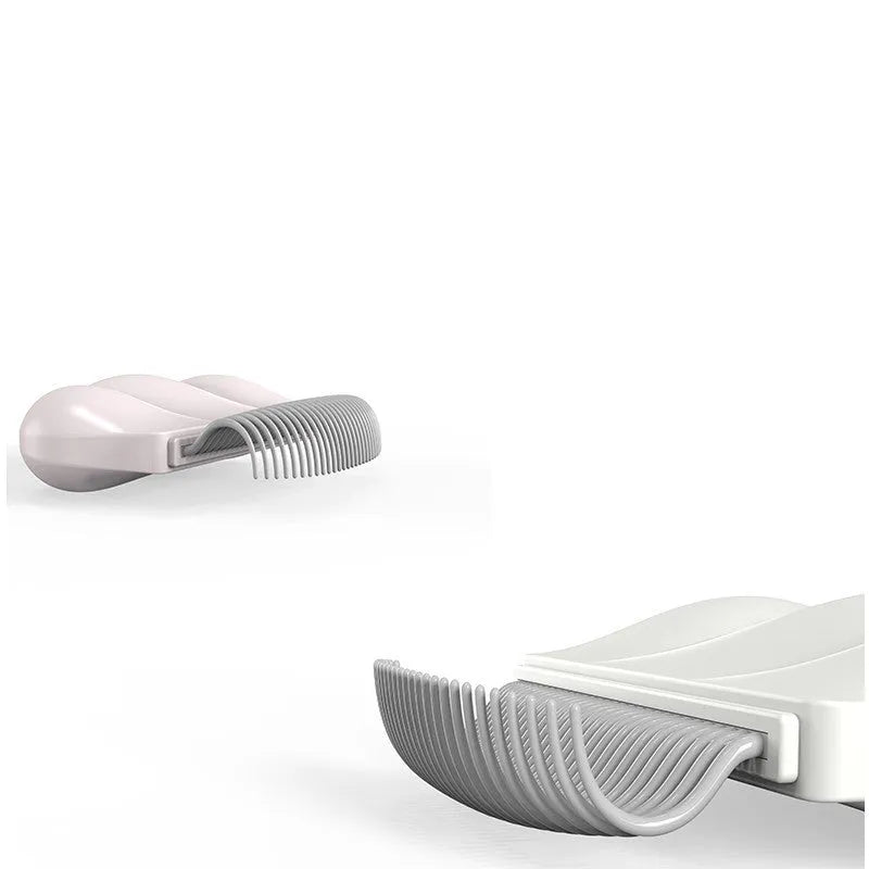Paw Soft deshedding brush for pets in blue, pink, or white, measuring 9cm.