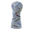 Golf wooden pole sets in black and white with three size options for sports and fitness use