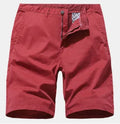 Blue printed denim shorts for men with a loose straight-leg fit and elasticated waistband.