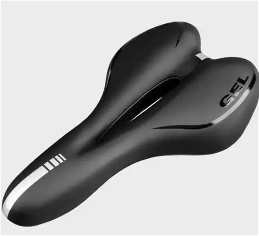 Bicycle saddle cushion with PU leather surface and spring suspension system for road and mountain bikes