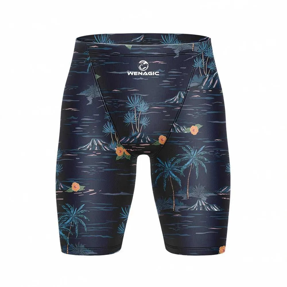 Men's Lycra swimming briefs in a solid colour, showing the briefs style fit.