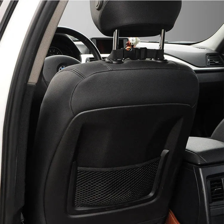 Memory cotton car lumbar support cushion in a neutral colour on a car seat.