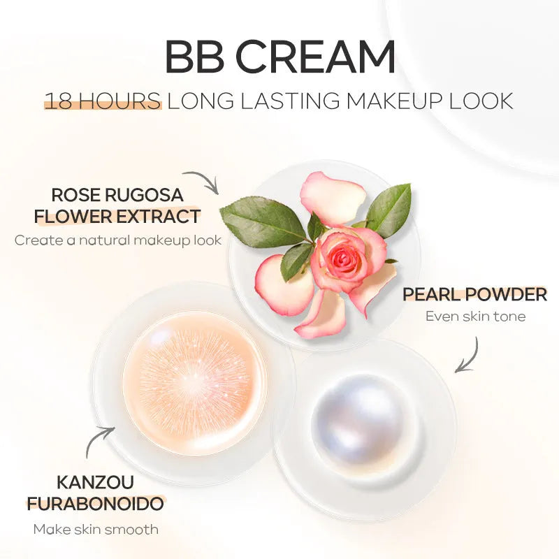 Natural Makeup BB Cream 30ml tube showing nine colour shades including ivory, medium skin, wheat, chocolate, and brown tones