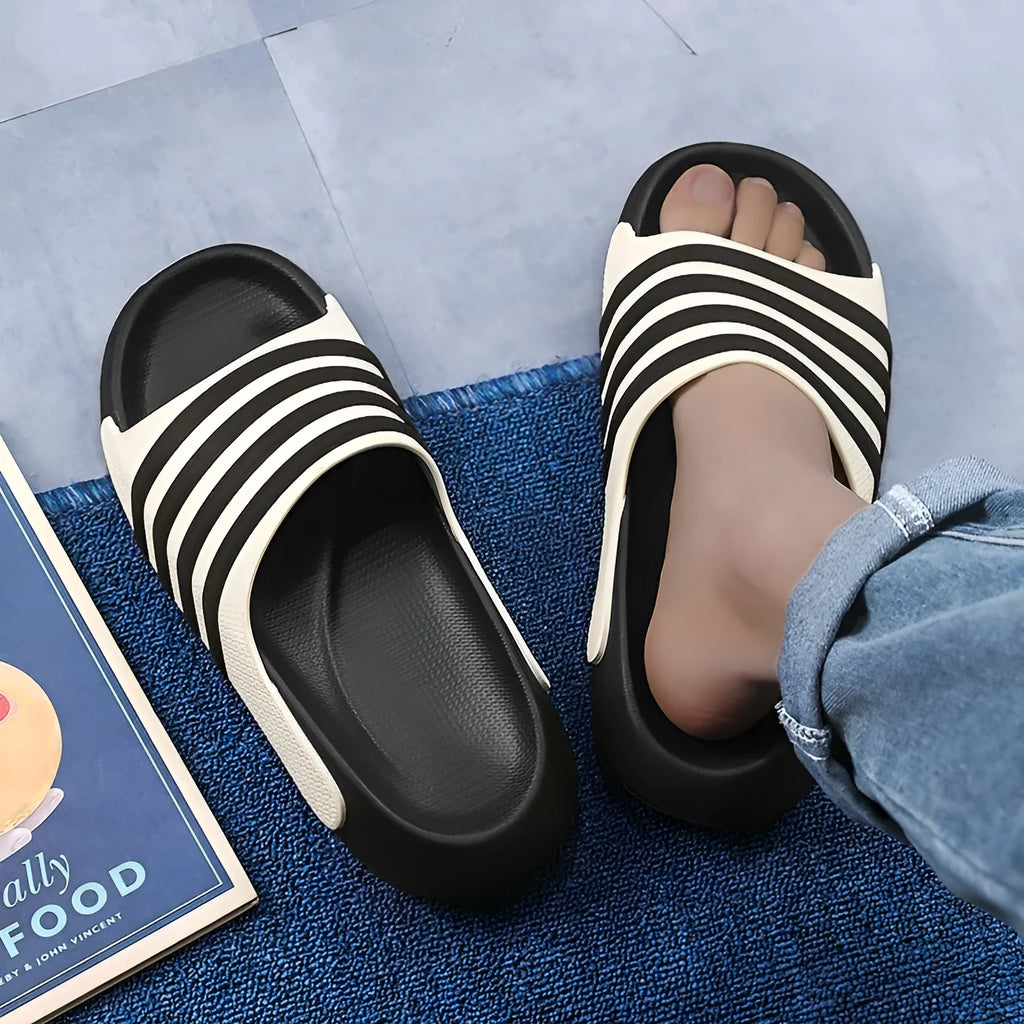 Casual outdoor slippers with PVC upper and EVA sole in multiple colour options