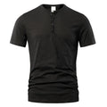 Men's slub cotton short sleeve t-shirt in denim blue on a mannequin