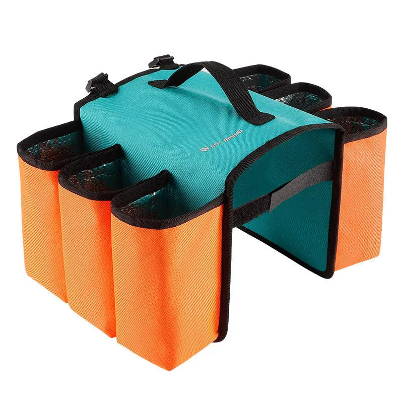 Black and blue orange bicycle double-sided beverage anti-scratch shelf bag with 2L capacity