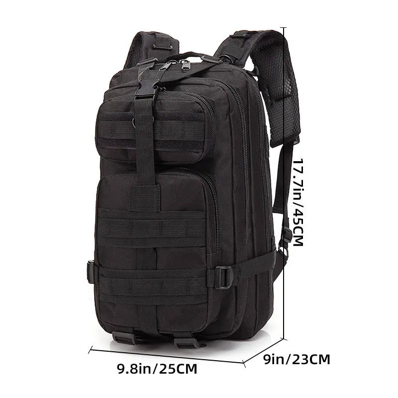 Large khaki hiking backpack with air pillow belt system for off-road mountaineering and outdoor sports