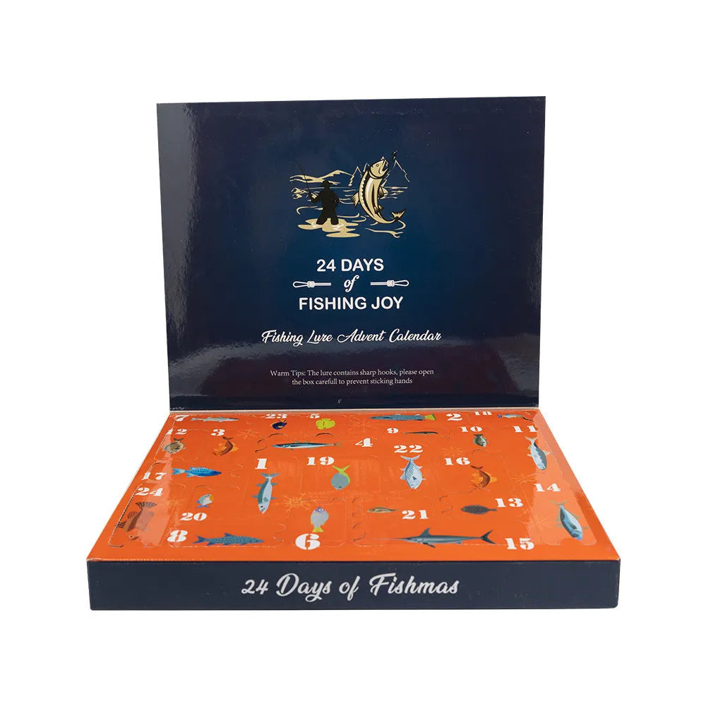 Christmas Mino Bog 24-piece metal fishing set in 01 style colour blind box