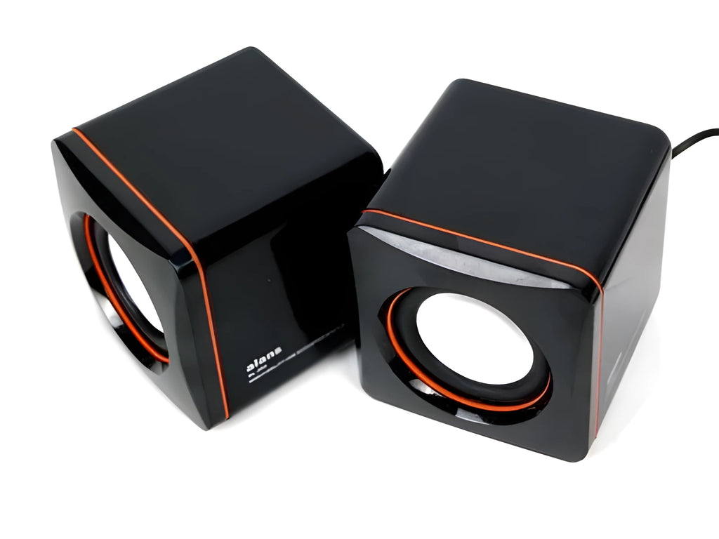 Small black square USB-powered 2.0 desktop computer speaker for 700B models