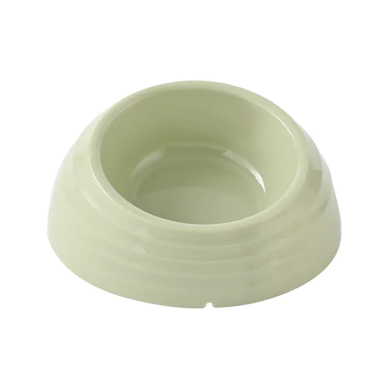 Plastic single cat bowl in beige, brown, and light green colour options