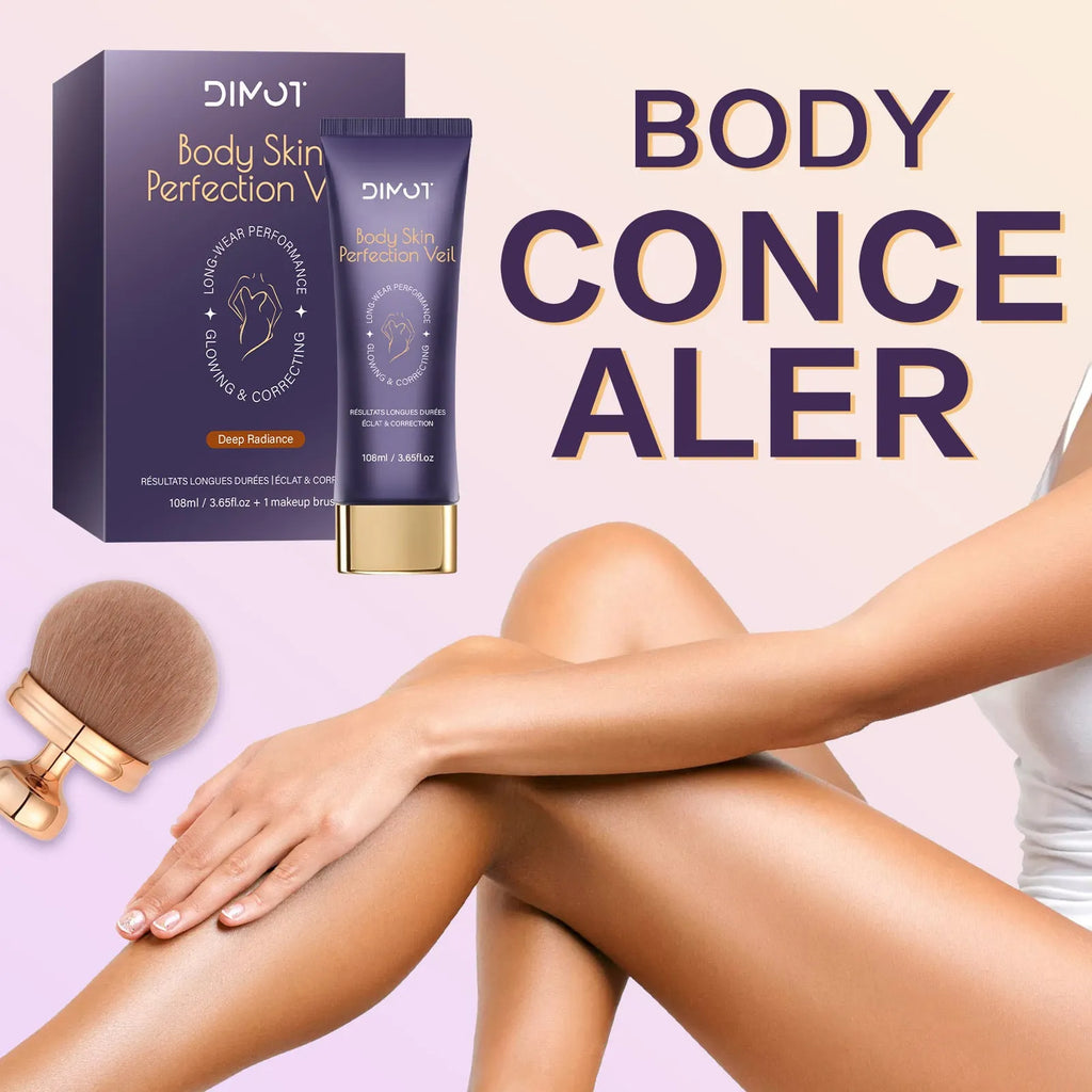 108ml tube of waterproof body concealer cream with an application brush for covering tattoos and birthmarks.