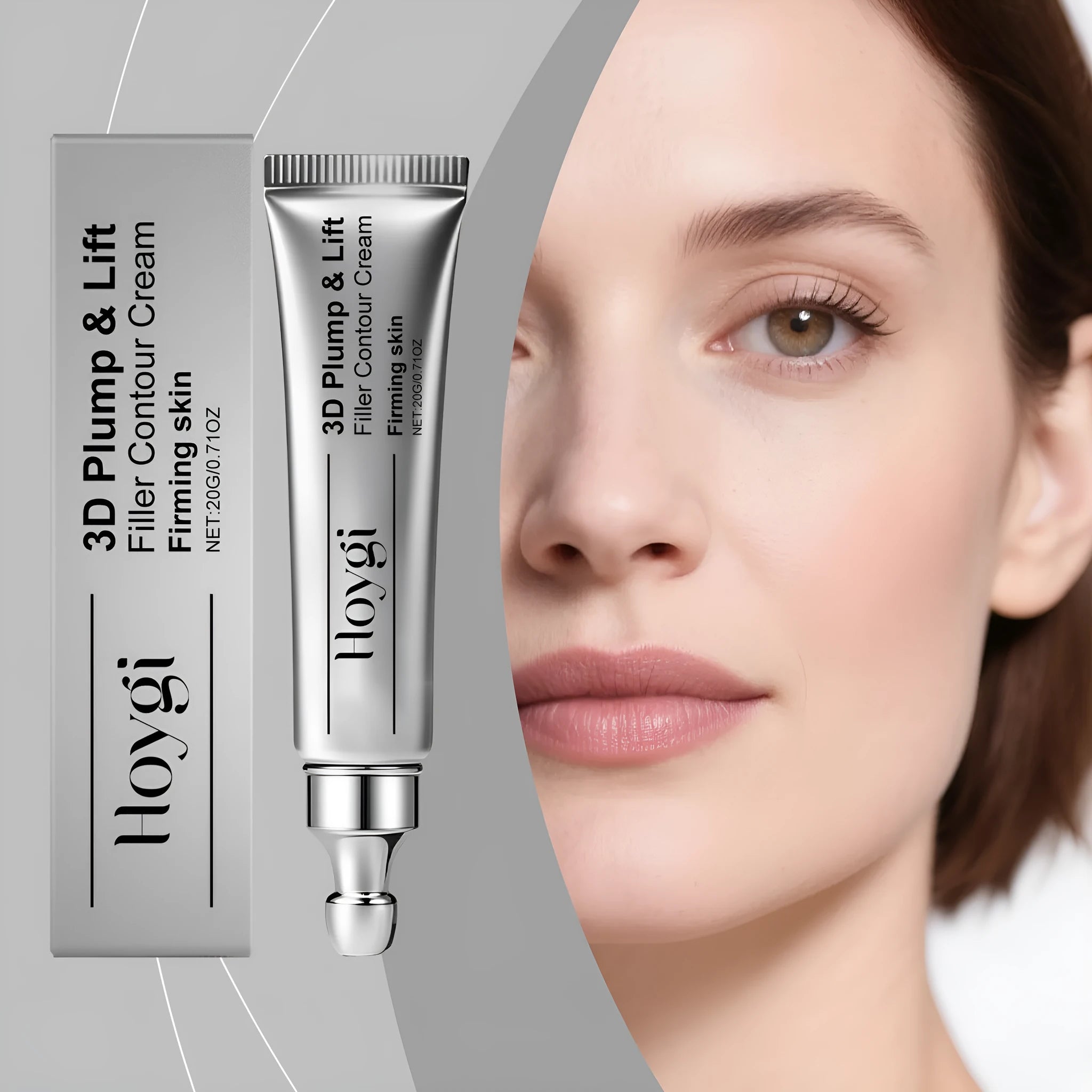 20g moisturising and nourishing eye cream pot with ingredients glycerol and ceramide EOS for eye contour care