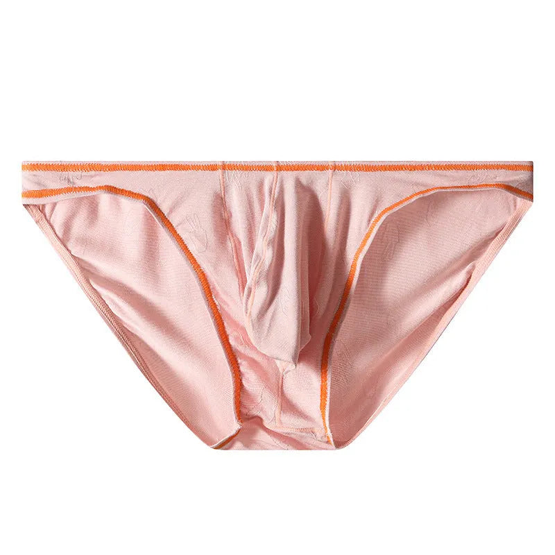 Men's modal butt-lift underwear in dark gray, pink, yellow green, blue, and sky blue colours.