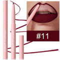 12 Colour Velvet Matte Lip Liner pencil showing range of nude, berry and brown shades.