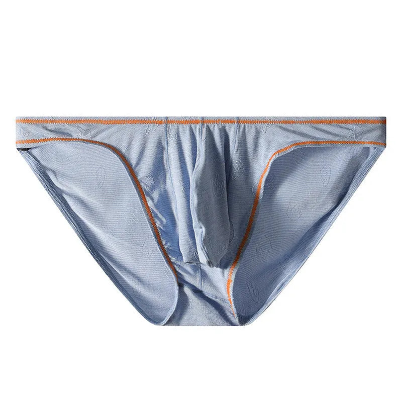 Men's modal butt-lift underwear in dark gray, pink, yellow green, blue, and sky blue colours.