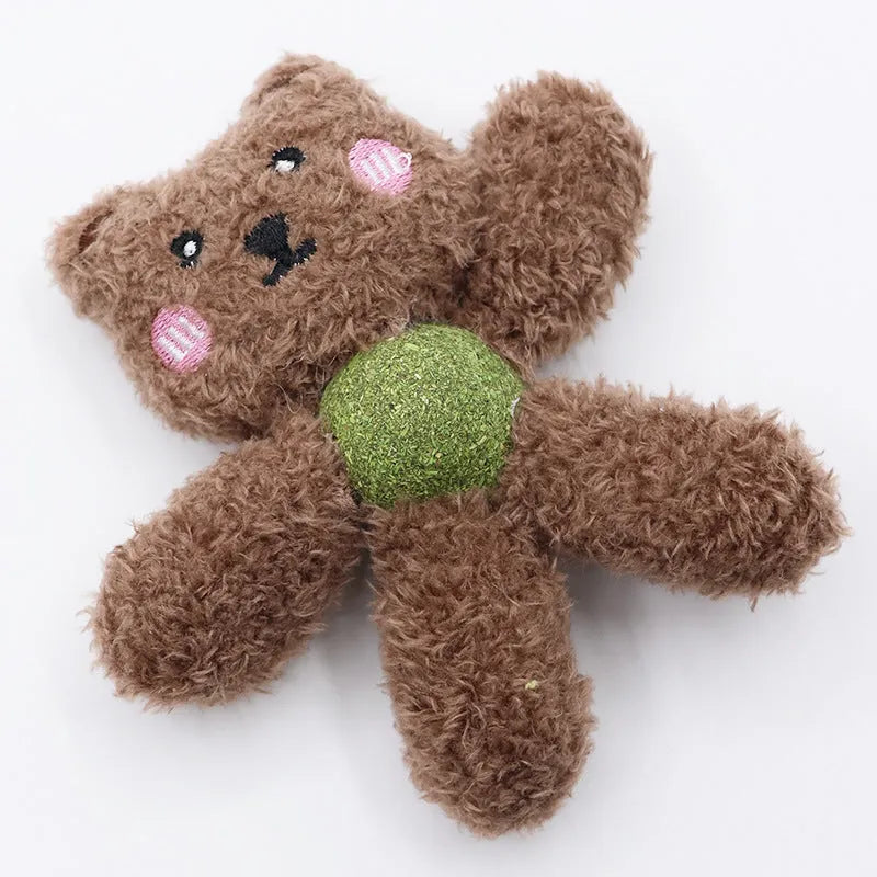 Edible catnip ball chewing toy for cats in character design options