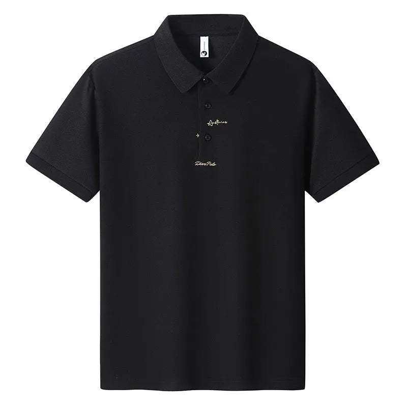 Men's casual loose cotton t-shirt in multiple colours with short sleeves and letter pattern